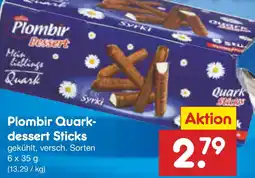 Netto Marken-Discount Plombir Quarkdessert Sticks Angebot