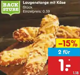 Netto Marken-Discount BACK STUBE Laugenstange mit Käse Angebot