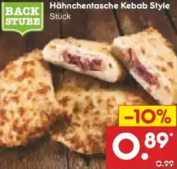 Netto Marken-Discount BACK STUBE Hähnchentasche Kebab Style Angebot
