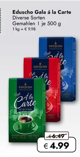 Travel Free Eduscho gala á la carte Angebot