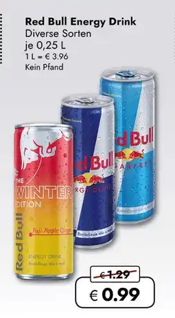 Travel Free Red bull energy drink Angebot