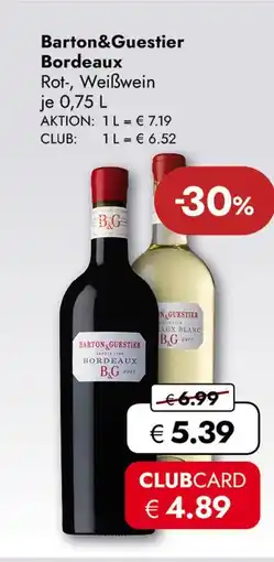 Travel Free Barton&guestier bordeaux rotwein oder weßwein Angebot