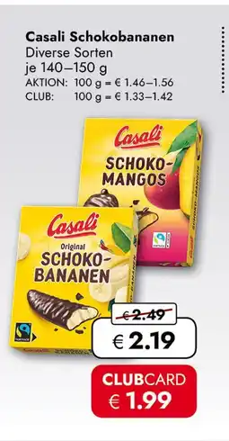 Travel Free Casali schokobananen Angebot