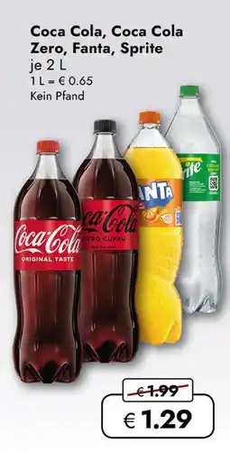 Travel Free Coca cola, coca cola zero, fanta, sprite Angebot