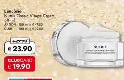 Travel Free Lancôme nutrix classic visage cream Angebot