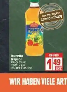 Edeka Kunella Rapsöl Angebot