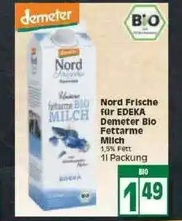 Edeka Nord Frische Für Edeka Demeter Bio Fettarme Milch Angebot