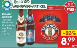 Netto Marken-Discount Erdinger Weißbier Angebot