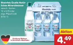 Netto Marken-Discount Rheinfels Quelle Natürliches Mineralwasser Angebot