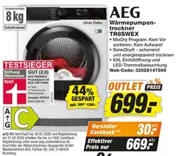 expert Techno Land AEG Wärmepumpentrockner TR8SWEX Angebot