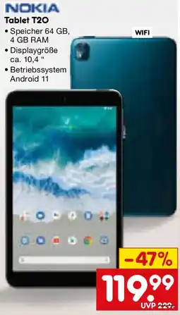 Netto Marken-Discount NOKIA Tablet T20 Angebot