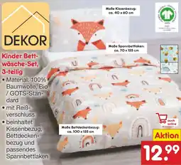Netto Marken-Discount DEKOR Kinder Bettwäsche-Set, 3-teilig Angebot