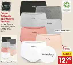 Netto Marken-Discount Damen Taillenslip oder Hipster, 7er Pack Angebot
