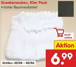 Netto Marken-Discount Sneakersocken, 10er Pack Angebot