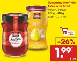 Netto Marken-Discount Schwartau Konfitüre Extra oder Samt Angebot