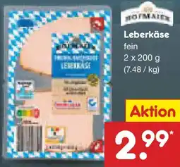 Netto Marken-Discount Hofmaier Leberkäse Angebot