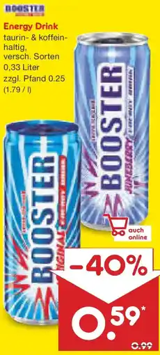 Netto Marken-Discount BOOSTER Energy Drink Angebot