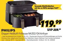 MEDIMAX PHILIPS Doppel-Heißluft-Fritteuse NA352/04 Airfryer Angebot