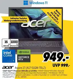 MEDIMAX acer Aspire 17 (A17-51GM-70LZ) Angebot