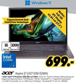 MEDIMAX acer Aspire 17 (A17-51M-52M4) Angebot