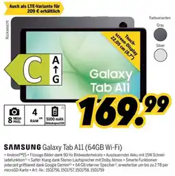 MEDIMAX SAMSUNG Galaxy Tab A11 (64GB Wi-Fi) Angebot