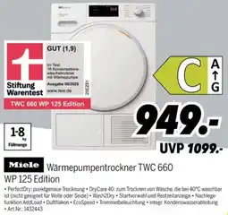 MEDIMAX Miele Wärmepumpentrockner TWC 660 WP 125 Edition Angebot