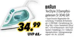 MEDIMAX BRAUN TexStyle 3 Dampfbügeleisen SI 3041 GR Angebot