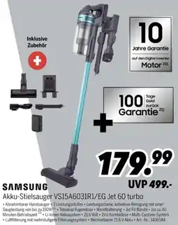 MEDIMAX SAMSUNG Akku-Stielsauger VS15A6031R1/EG Jet 60 turbo Angebot
