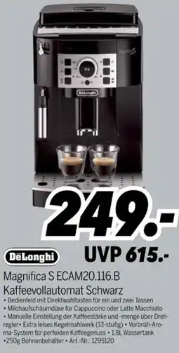 MEDIMAX DeLonghi Magnifica S ECAM20.116.B Kaffeevollautomat Schwarz Angebot
