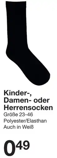 Zeeman Kindersocken Kinder-, Damen- oder Herrensocken Angebot