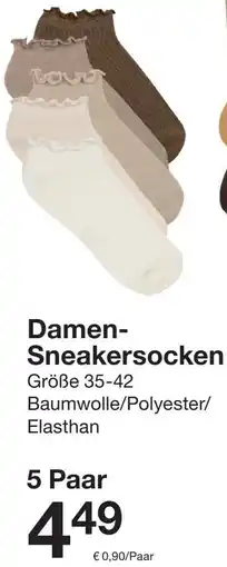 Zeeman Damen Sneakersocken Angebot