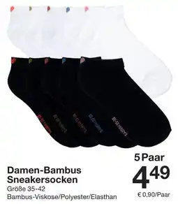 Zeeman Damen-Bambus Sneakersocken Angebot