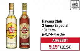 METRO Havana Club 3 Anos/Especial Angebot