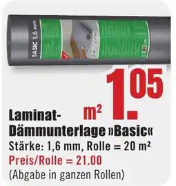 B1 Discount Baumarkt Laminat- Dämmunterlage >>Basic<< Angebot