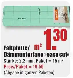 B1 Discount Baumarkt Faltplatte/ Dämmunterlage >>easy cut<< Angebot