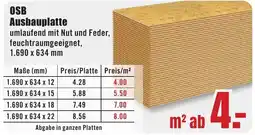 B1 Discount Baumarkt OSB Ausbauplatte Angebot