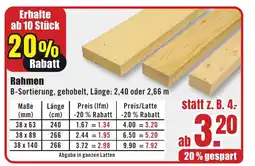 B1 Discount Baumarkt Rahmen Angebot