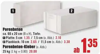 B1 Discount Baumarkt Porenbeton Angebot