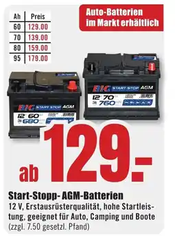 B1 Discount Baumarkt Start-Stopp-AGM-Batterien Angebot