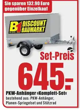 B1 Discount Baumarkt PKW-Anhänger >>Komplett-Set<< Angebot