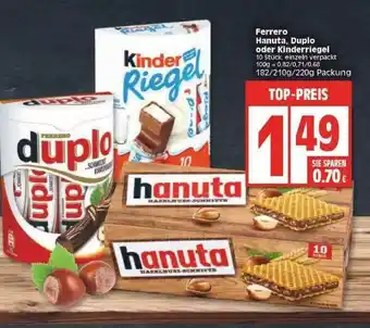 Edeka Ferrero Hanuta, Duplo Oder Kinderriegel Angebot