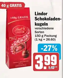 AEZ Lindor Schokoladenkugeln Angebot