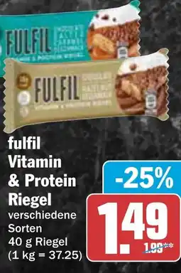 AEZ fulfil Vitamin & Protein Riegel Angebot