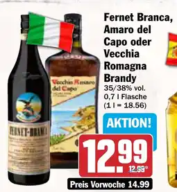 AEZ Fernet Branca, Amaro del Capo oder Vecchia Romagna Brandy Angebot