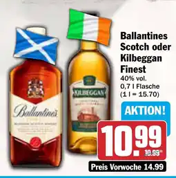 AEZ Ballantines Scotch oder Kilbeggan Finest Angebot