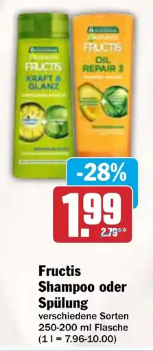 AEZ Fructis Shampoo oder Spülung Angebot