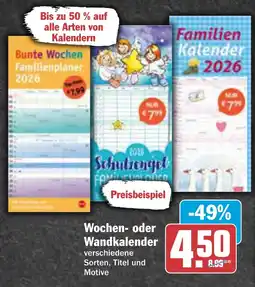 AEZ Wochen- oder Wandkalender Angebot
