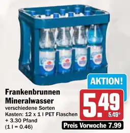 AEZ Frankenbrunnen Mineralwasser Angebot