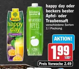 AEZ happy day oder beckers bester Apfel- oder Traubensaft Angebot