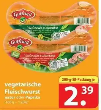 Famila Nord Ost Gutfried Vegetarische Fleischwurst Angebot